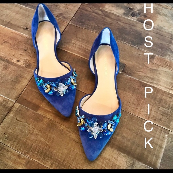 Ivanka Trump Shoes - Periwinkle jewel-encrusted flats